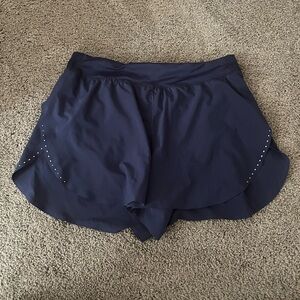 Lululemon fast and free shorts navy blue